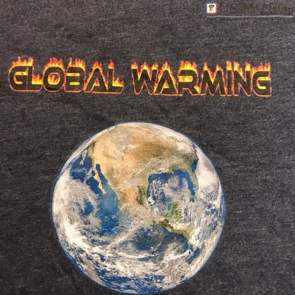 Spreadshirt Inc Tops Global Warming Super Soft Gray Graphic Tshirt
